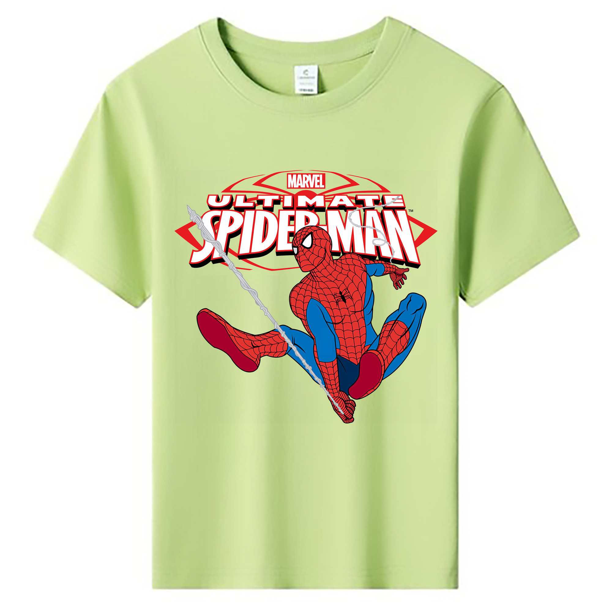 （画像用） Spider Man スパイダーマン 綿100％キッズTシャツ（フロントプリント）